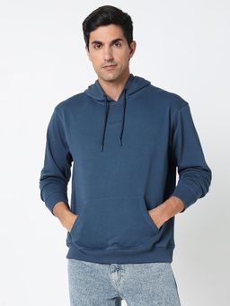 R&B - Teal Solid Regular Men Sweatshirt