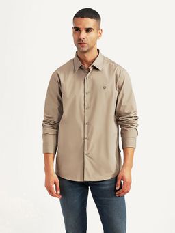 Levi's - Mens Solid Beige Slim Fit Casual Shirt