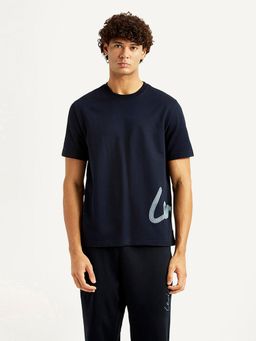 Levi's - Mens Graphic Print Navy Blue Crew Neck T-shirt