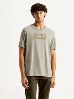 Levi's - Mens Brand Logo Grey Crew Neck T-shirt