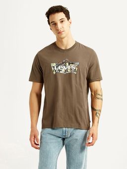 Levi's - Mens Brand Logo Brown Crew Neck T-shirt