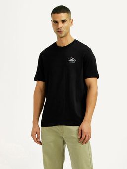 Levi's - Mens Graphic Print Black Crew Neck T-shirt