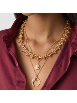 Accessorize London - Women's Horseshoe Pendant Layered Necklaces (Pack Of 2)
