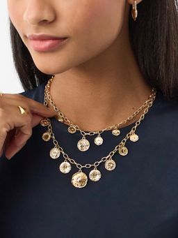 Accessorize London - Women's Coin Charm Necklaces (Pack Of 2)