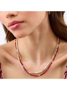 Accessorize London - Women's Skinny Beaded Necklaces (Pack Of 3)