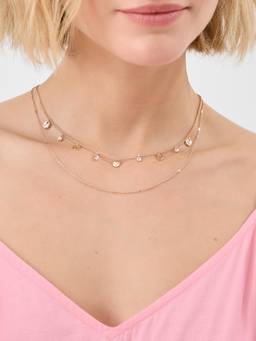 Accessorize London - Women's Textured Disc Layered Necklace