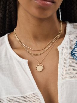 Accessorize London - Women's Spinner Pendant Necklaces (Pack Of 3)