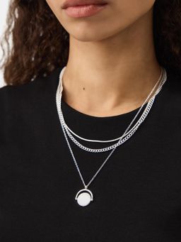 Accessorize London - Women's Spinner Pendant Necklaces (Pack Of 3)