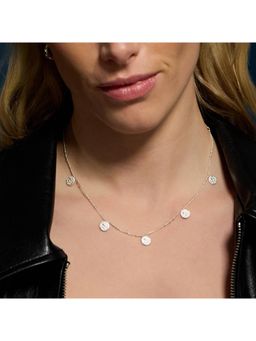 Accessorize London - Women's Sterling Silver-Plated Coin Charm Necklace