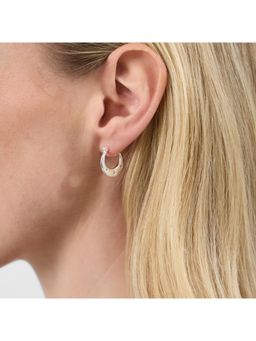 Accessorize London - Women's Sterling Silver-Plated Sparkle Horseshoe Earrings