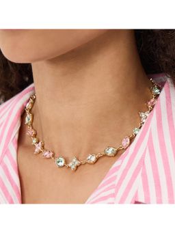 Accessorize London - Women's Gemstone Flower Chain Necklace