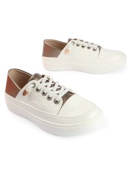 D'Shoe Lounge - Platform Ivory Sneakers