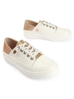 D'Shoe Lounge - Platform Ivory Sneakers