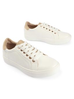 D'Shoe Lounge - Lace-Up White Sneakers