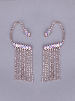 Odette - Studded Tassel Drop Earcuff Earrings