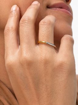 Sorele - Women Anti-Tarnish 18K Gold-Plated Blue Stone Beaded Statement Ring