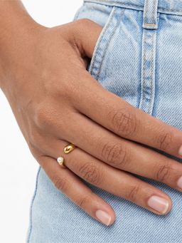 Sorele - Women Anti-Tarnish 18K Gold-Plated Minimal Open Wrap Ring