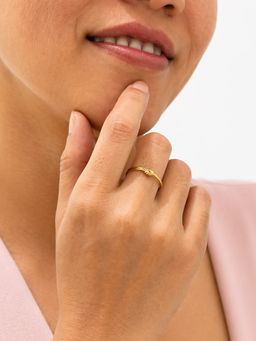 Sorele - Women Anti-Tarnish 18K Gold-Plated Pearl Accent Open Cuff Ring