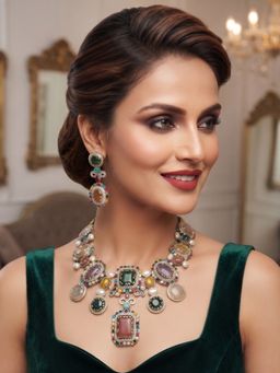 NUI - Gold Plated CZ Jewellery Set
