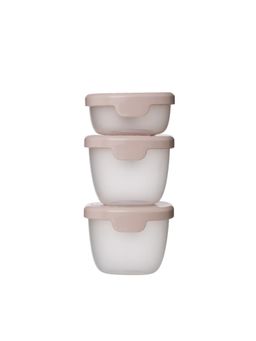 b.box - Pink Plastic Solid Snack Tubs
