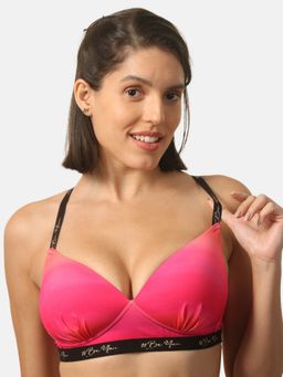 SOIE - Women Padded Non-Wired Full Coverage Printed Cross Back Bra