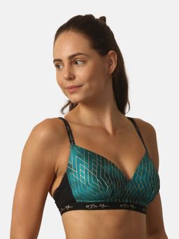 SOIE - Women Padded Non-Wired Full Coverage Detachable Back Straps Printed Bra