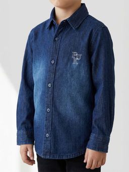 Purple United Kids - Boys Navy Blue Denim Shirt