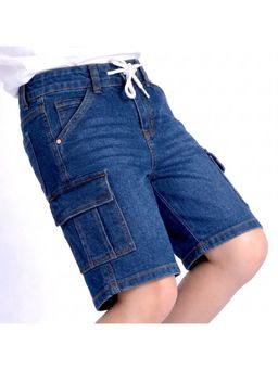 Purple United Kids - Boys Denim Relaxed Fit Cargo Shorts