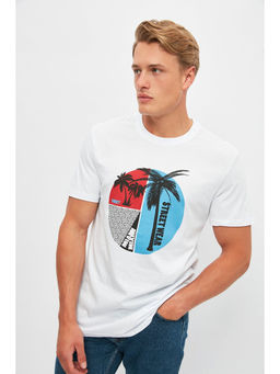 Trendyol - Man White T-Shirt
