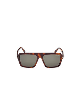 Tom Ford Eyewear - Men Acetate Pilot Green Lens Sunglass-Ft1176 56 53N (56)