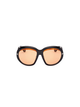 Tom Ford Eyewear - Women Acetate Round Brown Lens Sunglass-Ft1193 58 01E (58)