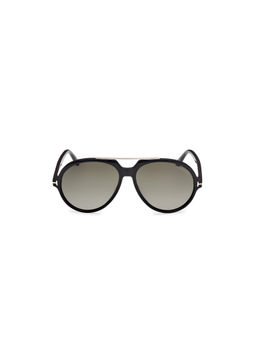 Tom Ford Eyewear - Men Acetate Pilot Grey Lens Sunglass-Ft1210 59 01B (59)