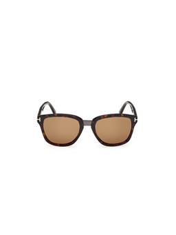 Tom Ford Eyewear - Men Acetate Square Brown Lens Sunglass-Ft1213 53 52E (53)