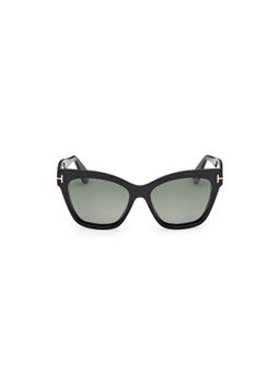 Tom Ford Eyewear - Women Acetate Butterfly Green Lens Sunglass-Ft1217 55 01R (55)