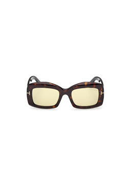 Tom Ford Eyewear - Women Acetate Rectangle Brown Lens Sunglass-Ft1218 53 52E (53)