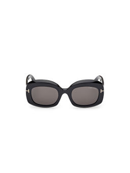 Tom Ford Eyewear - Women Acetate Rectangle Grey Lens Sunglass-Ft1219 53 01A (53)