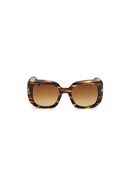 Tom Ford Eyewear - Women Acetate Square Brown Lens Sunglass-Ft1220 52 55F (52)