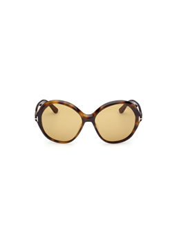 Tom Ford Eyewear - Women Acetate Round Brown Lens Sunglass-Ft1282 60 52E (60)