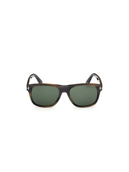 Tom Ford Eyewear - Men Acetate Square Green Lens Sunglass-Ft1284 55 55N (55)