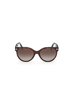 Tom Ford Eyewear - Women Acetate Round Grey Lens Sunglass-Ft1311 56 52B (56)