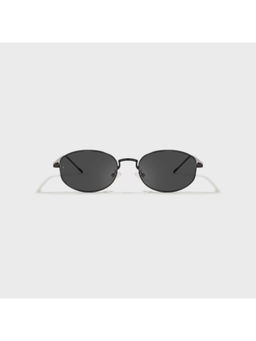 SAM AND MARSHALL - Unisex Metal Oval Black Lens Sunglass-MURPHY_BLACK_20317