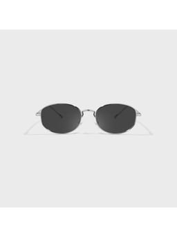 SAM AND MARSHALL - Unisex Metal Oval Black Lens Sunglass-MURPHY_BLACK_20317