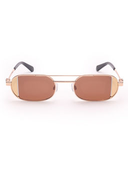 Off-White - Men Metal Oval Brown Lens Sunglass-Oeri14H17664 (55)