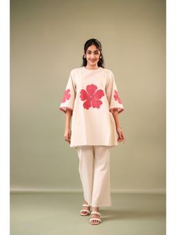 CUSTARD - Off White Kurti with Pant Co-Ord Set