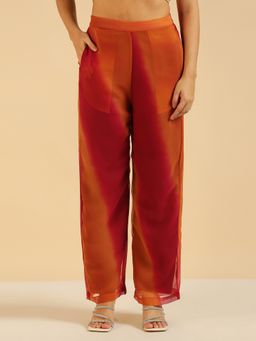 Deebaco - Multi Colour Embroidered Mirror Work Kurta with Palazzo