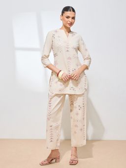 Shaily - Pink Printed Pure Flex Cotton Kurta with Pant