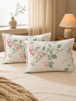 The Home Story - Off White Cotton Pillow Covers (Standard) (Pack of 2)