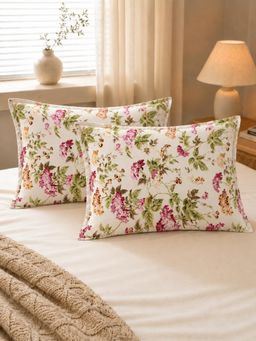 The Home Story - White Cotton Pillow Covers (Standard) (Pack of 2)