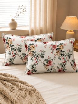The Home Story - White Cotton Pillow Covers (Standard) (Pack of 2)
