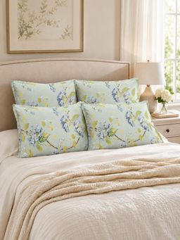 The Home Story - Green Cotton Pillow Covers (Standard) (Pack of 4)